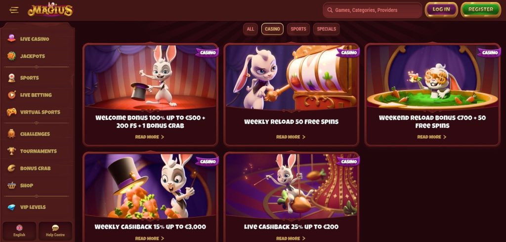 Magius casino bonus