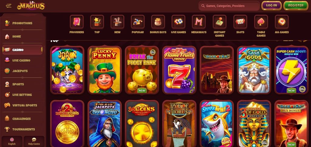 Magius casino games
